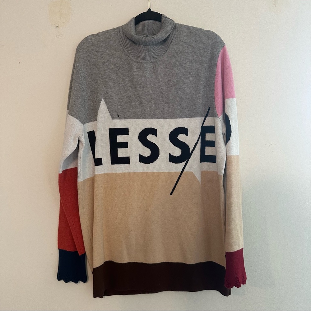 The Hideout Clothing Colorblock Turtleneck Sweater